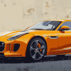 Yellow Jaguar F Type Diamond Painting