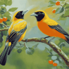 Yellow Old World Orioles Diamond Painting