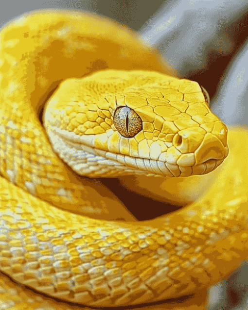 Yellow Snake Diamond Painting