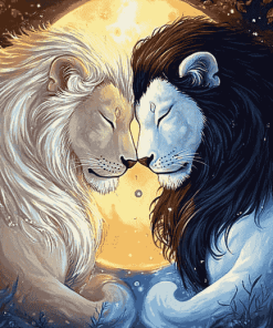 Yin Yang Lion Diamond Painting