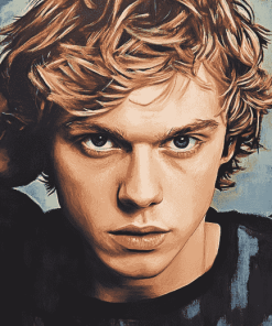 Young Evan Peters Celebrity Diamond Painting