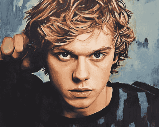 Young Evan Peters Celebrity Diamond Painting