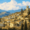 Zagoridiamond Greece Cityscape Diamond Painting