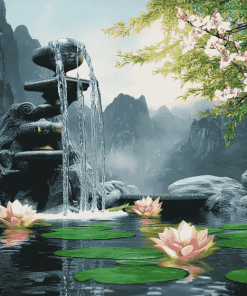 Zen Fountains Diamond Painting