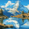 Zermatt Mountain View Diamond Painting