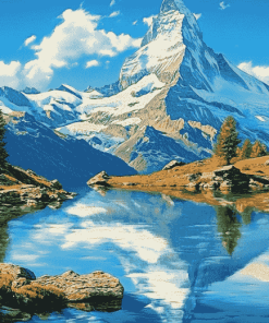 Zermatt Mountain View Diamond Painting