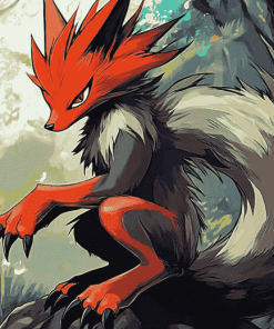 Zoroark Pokemon Anime Diamond Painting