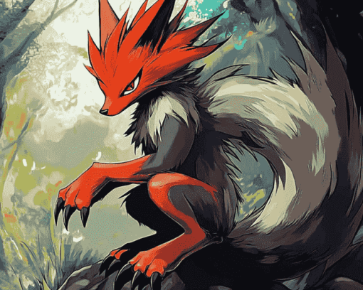 Zoroark Pokemon Anime Diamond Painting