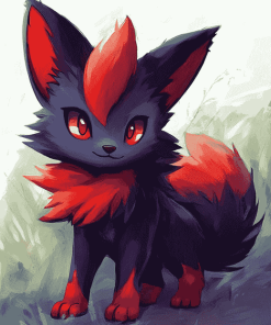 Zorua Pokemon Cartoon Diamond Painting