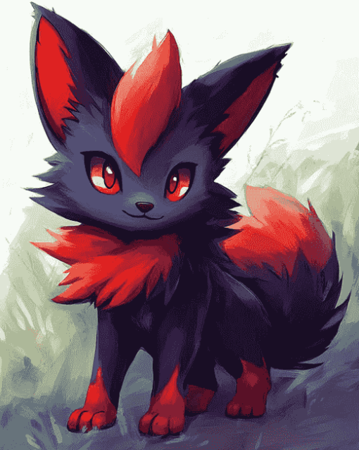 Zorua Pokemon Cartoon Diamond Painting