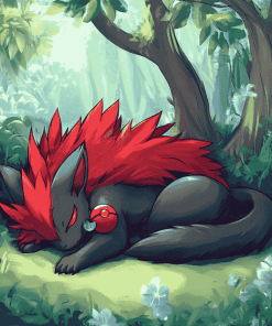 Zorua and Zoroark in Pokemon Diamond Painting