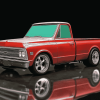 1967 Chevy Stepside Truck Diamond Painting