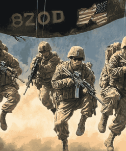 82nd Airborne Soldiers Animation Diamond Painting