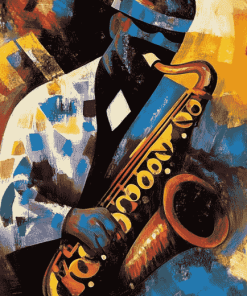 Abstract Saxophone Melody Diamond Painting