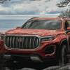 Acadia Red Car Diamond Painting