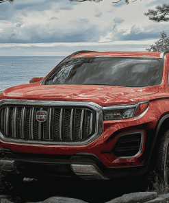 Acadia Red Car Diamond Painting