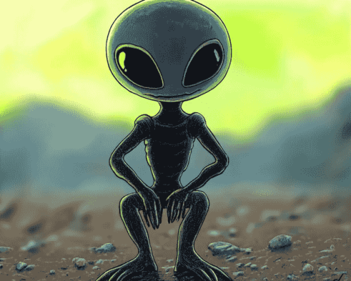 Adorable Alien Cartoon Diamond Painting