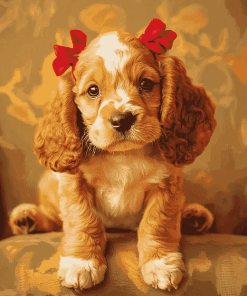 Adorable Cocker Puppy Diamond Painting