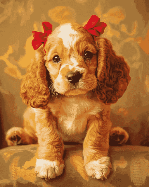 Adorable Cocker Puppy Diamond Painting