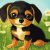 Adorable Puppy Animation Diamond Painting