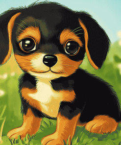 Adorable Puppy Animation Diamond Painting