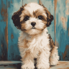 Adorable Shihpoo Puppy Diamond Painting