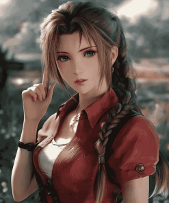 Aerith Gainsborough Fantasy Diamond Painting