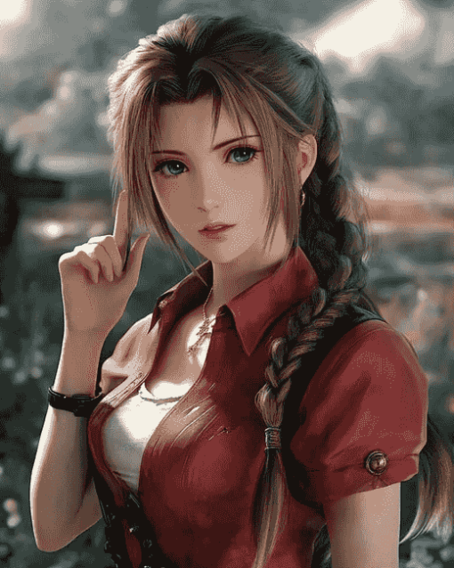 Aerith Gainsborough Fantasy Diamond Painting