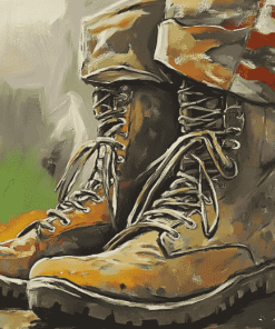 Aesthetic Army Boots Diamond Painting