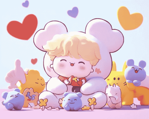 Aesthetic BT21 Animation Diamond Painting