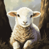 Aesthetic Baby Lamb Diamond Painting