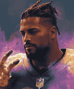 Aesthetic Cameron Jordan Football Diamond Painting