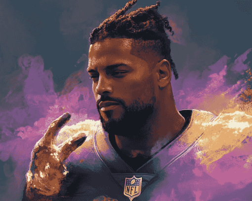 Aesthetic Cameron Jordan Football Diamond Painting