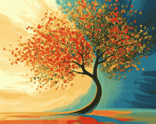 Aesthetic Colorful Tree Diamond Painting