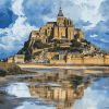 Aesthetic Mont St Michel Landscape Diamond Painting