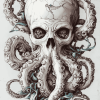 Aesthetic Octopus Skull Diamond Painting