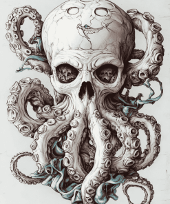 Aesthetic Octopus Skull Diamond Painting