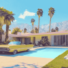 Aesthetic Palm Springs Landscape Diamond Painting