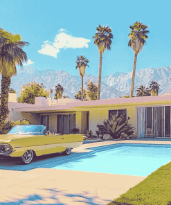 Aesthetic Palm Springs Landscape Diamond Painting