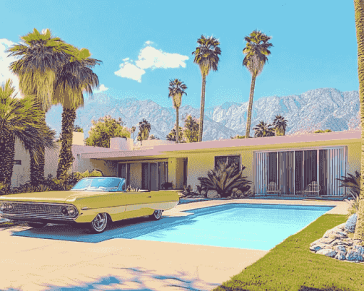 Aesthetic Palm Springs Landscape Diamond Painting