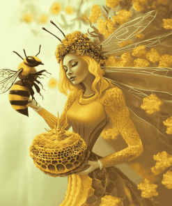 Aesthetic Queen Bee Animation Diamond Painting