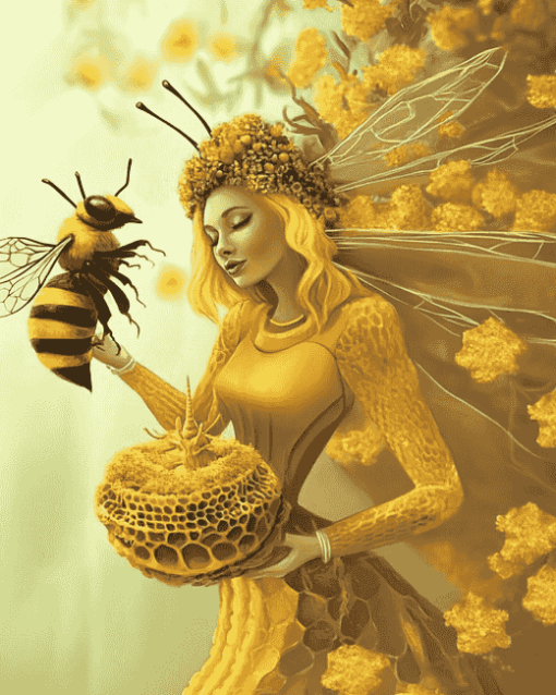 Aesthetic Queen Bee Animation Diamond Painting