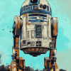 Aesthetic R2d2 Robot Diamond Painting