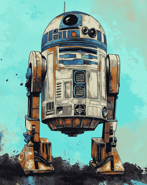 Aesthetic R2d2 Robot Diamond Painting