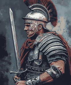 Aesthetic Roman Soldier Diamond Painting