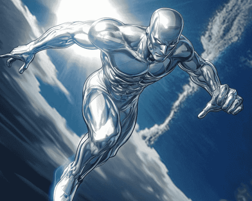 Aesthetic Silver Surfer Diamond Painting