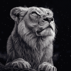 Aesthetic White Lion Diamond Painting