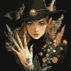 Aesthetic Witch Animation Diamond Painting