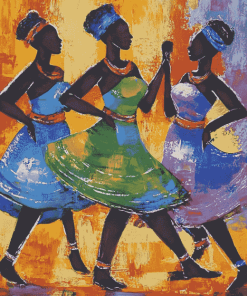 African Ladies Colorful Dance Diamond Painting