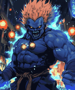 Akuma Anime Fighter Diamond Painting